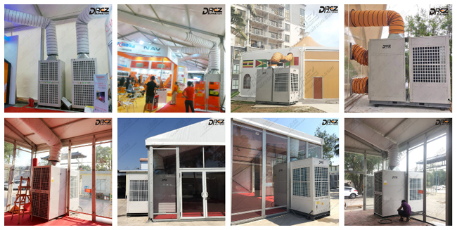 Industrial Ducted Packaged Tent Air Conditioning Systems Exhibition Hall Cooling Usage