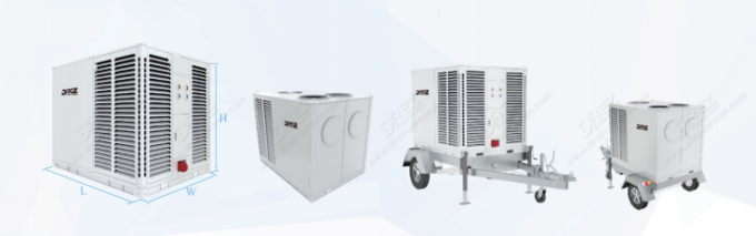 Outdoor Portable Air Conditioning Units 15HP BTU127500 Ducted Domed Type With Trailer