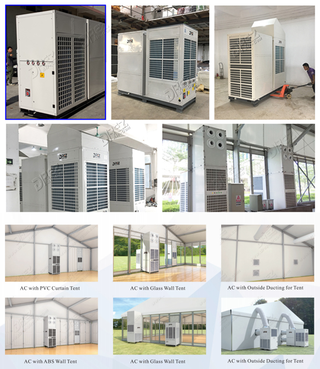 25KW Vertical Commercial Tent Air Conditioner , 30HP Remote Control Temporary AC Unit