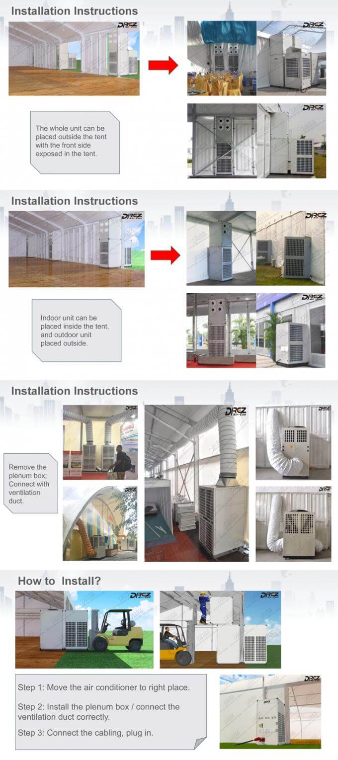 300000BTU Drez Tent Air Conditioner Packaged Aircond For Exhibition Tent Hall Cooling And Rental