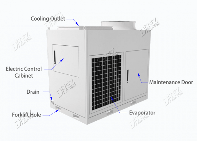 Portable 10HP Temporary Air Conditioning Units , Small Tent Packaged Air Conditioner