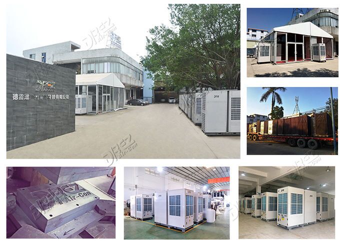 Portable Industrial Split Standing 25 Ton Tent AC Units Plug & Play With Trailer