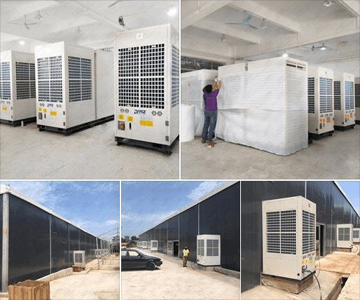 Central HVAC Tent Air Cooled Aircon Industrial Air Conditioner For Exhibition Tent